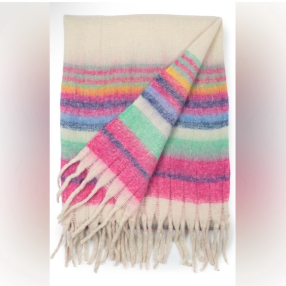 Free People✨ Skye Stripe Blanket - Picture 4 of 5